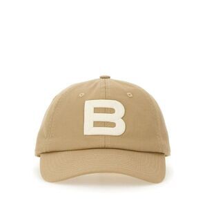 BALLY Embroidered Letter Baseball Cap Men Beige Hats & Caps